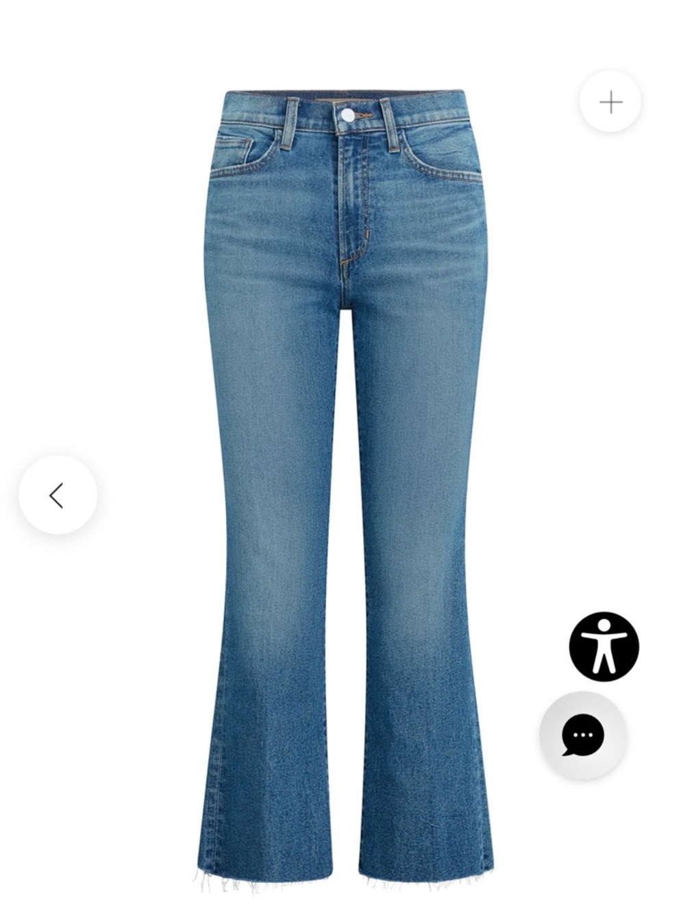 Joe's Jeans The Callie High Rise Cropped Boot Raw Hem Jeans